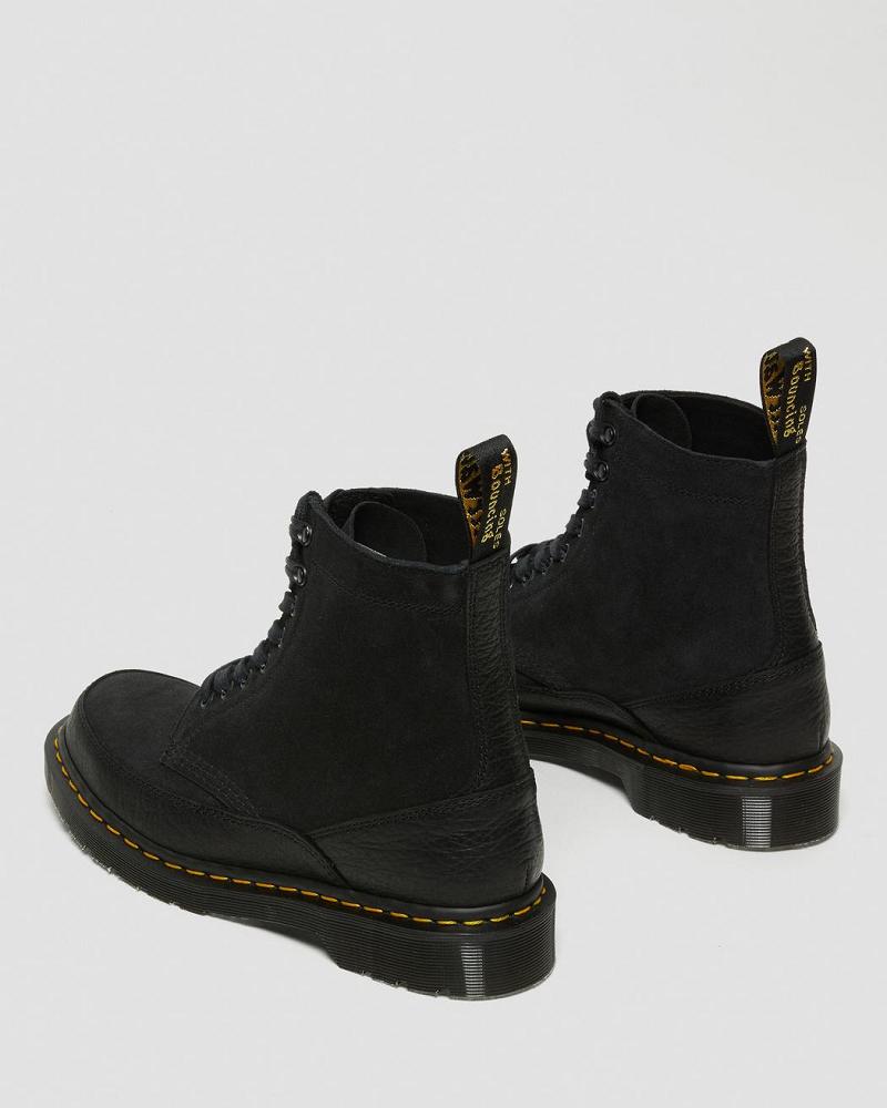 Dr Martens 1460 Guard Made in England Læder Snørestøvler Dame Sort | DK 163YXF